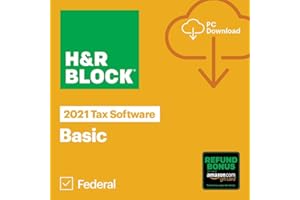 H&R Block Tax Software Basic 2021 Windows [PC Download] [Old Version]