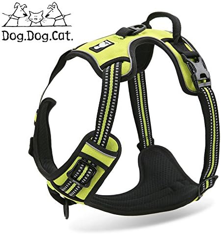 No-Pull Non-Choking Training Dog Harness. (MED, Lime)