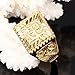 OPK Jewelry 18k Gold Plated Carving Ring Property in Chinese Adjustable