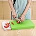 2 in 1 large plastic cutting board mat, non-slip cutting boards for kitchen with Strainer, Wash Tray, Colander, Dishwasher Safe, 16.1 Inch, Green. Camping cookware and camping accessories.