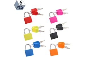 XQL Mini Luggage Locks, Colorful Lock with Keys with Two Keys Mini Travel Security Padlock Small Padlock Suitcase Locks for L