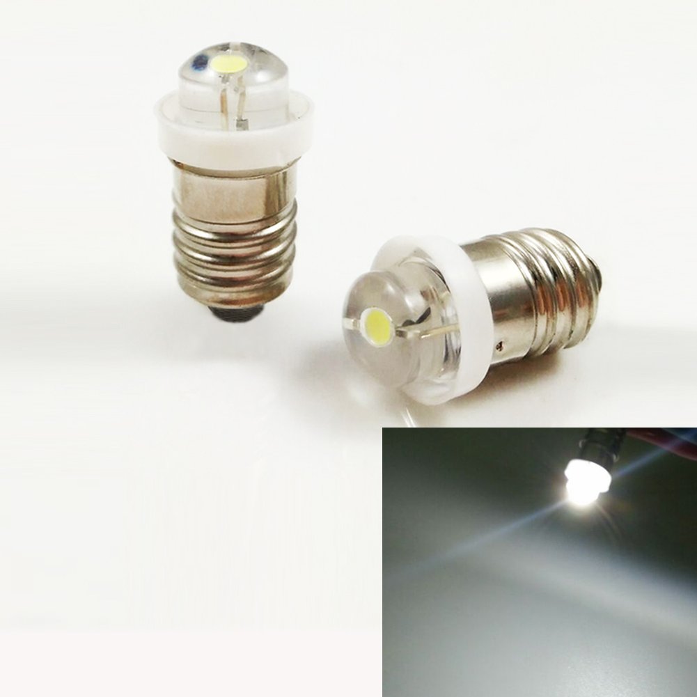 Ampoule LED Miniature à Vis E10 - 1 Ou 2 Pièces - Tensions 3V à 18V - Blanc Chaud Ou Blanc - Idéale Pour Lampe De Poche, Maquette, Décoration