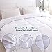 Queen Comforter, Down Duvet Alternative Insert Set with Corner Tabs, All Season Quilted White Hypoallergenic & Reversible, Box Stitched Goose Down Alternative Fill, Brushed Microfiber