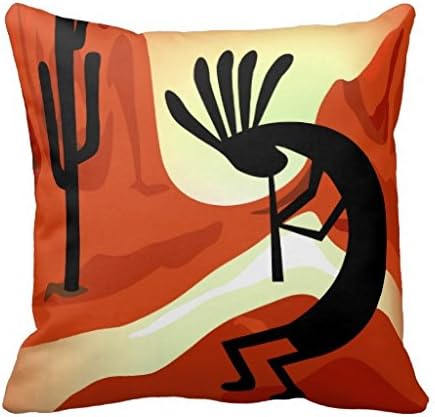 Kokopelli Desert Sunset Pillow Case 2