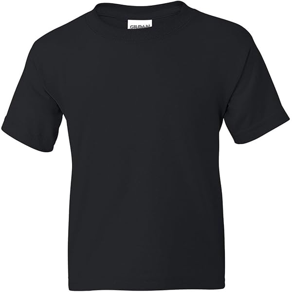 GILDAN / Tシャツ/L/コットン/BLK Amazon.com: Gildan boys Heavy Cotton T-Shirt(G500B)-BLACK-L