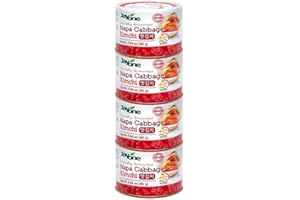JAYONE Korean Canned Kimchi, Napa Cabbage Kimchi, Naturally Fermented, Non-GMO, No preservatives, No additives- (5.64oz x 4)