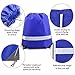 Drawstring Backpack Bags Reflective Bulk Pack, Promotional Sport Gym Sack Cinch Bags (10 Royal)