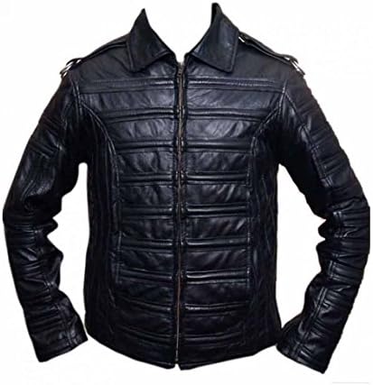 Celebrita Italy Men's in The Mirror Leather Jacket MMBFL Synthetic Black S - For Chest 36"-38"