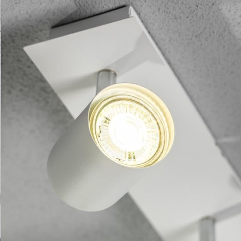 - Lampada da soffitto VENETO | Illuminazione moderna per uffici, appartamenti e stanze | Lampada da soffitto plafoniere | 2 x GU10 | Rotondo | Bianco
