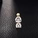 CrazyPiercing Reverse Belly Button Ring, Cross Cubic Zirconia Dangle Body Navel Ring Barbell Piercing 14G (Clear Heart Belly Ring)