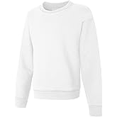 Hanes Girls EcoSmart Crewneck Sweatshirt, Soft Midweight Fleece Pullover for Girls