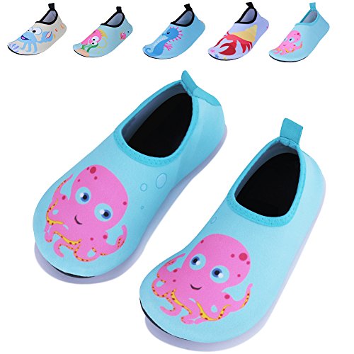 Vivay Toddler Kids Water Shoes Quick Drying Swim Beach Shoes Aqua Socks for Boys & Girls â€¦