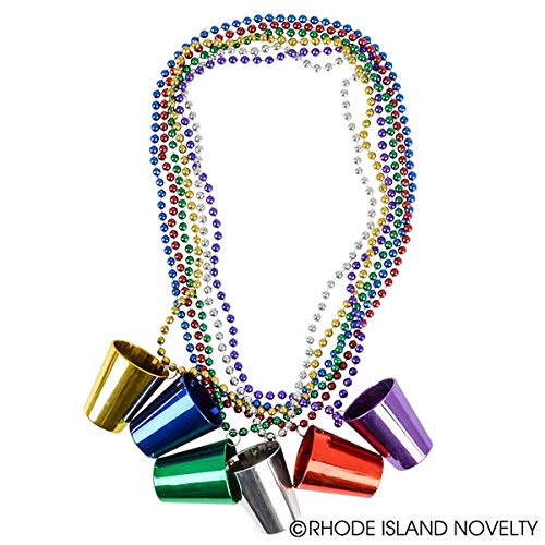 Rhode Island Novelty Mardi Gras Shot Glass Beads 1 Dozen - //coolthings.us