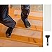 Steady Treads Clear Anti-Slip For Stair Steps - 24 x 4 inch Adhesive Grit Tape with Pressure Roller (15 Count)