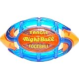 TANGLE NightBall Glow in The Dark Light Up LED Football, Large, Blue with Orange