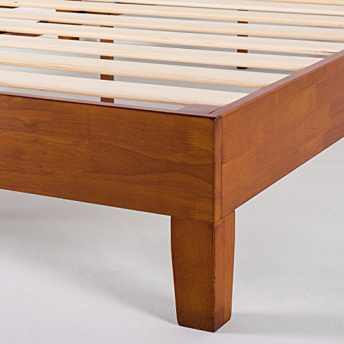 Mellow Naturalista Grand 12 Inch Solid Wood Platform Bed with Wooden