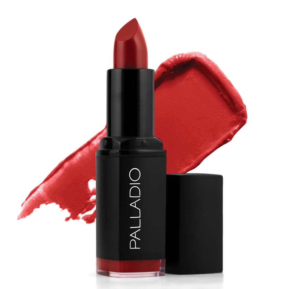 Palladio Herbal Dreamy Matte Lipstick Lip Color, Full of Moisture and Color Pigment, Smooth Application, Full Coverage, Long Lasting Wear, Luxe Matte Finish, Does Not Dry Lips, Red Carpet