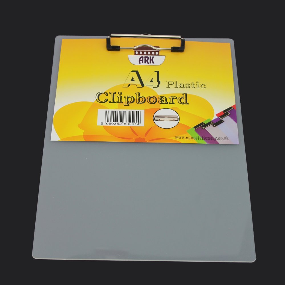 ARK A4 Clip Board Frosty Clear