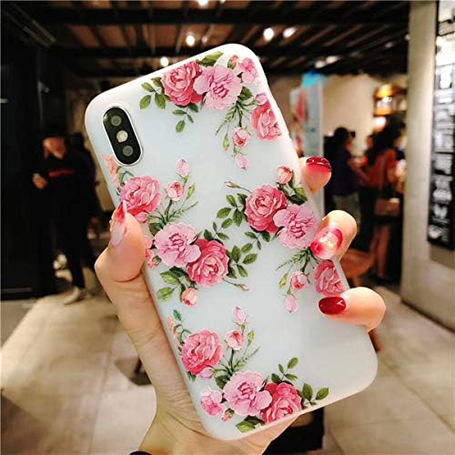 Compatible with iPhone Xs MAX Case for Girls, Floral Flower Cute Case Ultra-Thin Slim Soft TPU Silicone Cover Phone case for iPhone Xs MAX(Flower U)