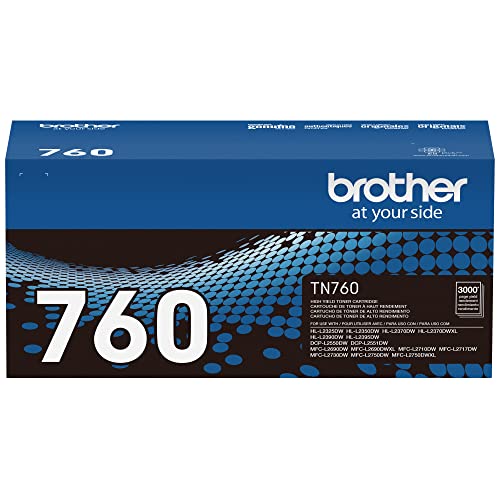 Brother Genuine TN760 High Yield Black Toner