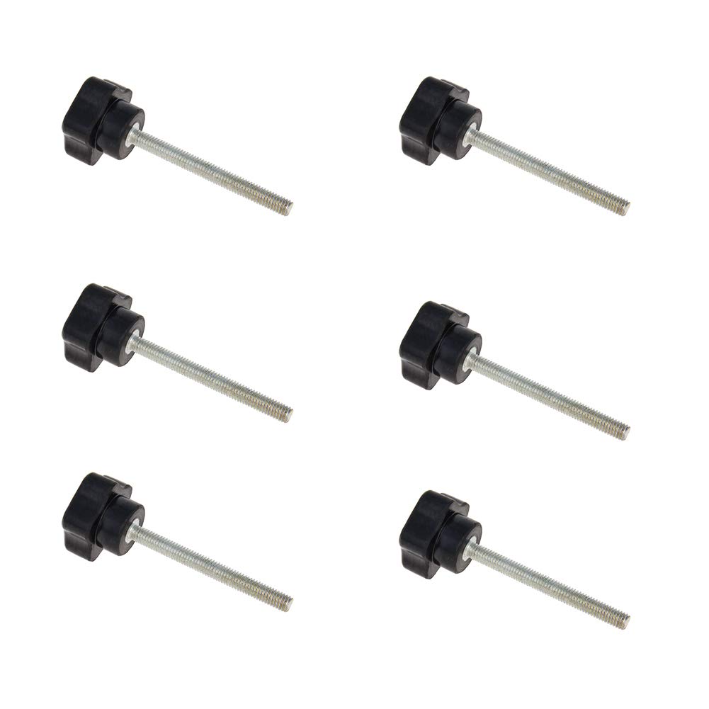 Othmro M6×60mm Male Thread Clamping Knobs Grip, 6pcs Thumb Screws Star Head Handle Knobs Tightening Screw Bakelite Knob