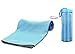 Newild Cooling Towel (43x12 inches), Perfect For Sports, Yoga, Workout, Fitness, Gym, Pilates, Travel, Camping and More,With Waterproof Bottle Package (Color: Blue)