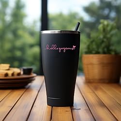 2 x Hello Gorgeous Rearview Mirror Vinyl Decal