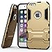 iPhone 6 Case, Pasonomi® [Heavy Duty] [Shock-Absorption] [Kickstand Feature] Hybrid Dual Layer Armor Defender Full Body Protective Case Cover for iPhone 6 4.7Inch (Golden)