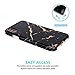 iPhone X Case, JAHOLAN Black Gold Marble Design Clear Bumper Glossy TPU Soft Rubber Silicone Cover Phone Case for Apple iPhone X (2017 Release)