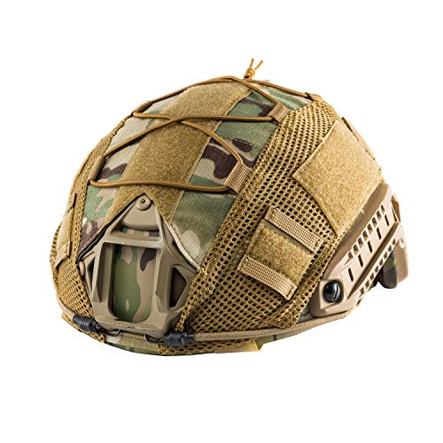 OneTigris Multicam Helmet Cover - No Helmet (Multicam for Ballistic Fast Helmet in Size L & Fast PJ Helmet in Size L/XL)