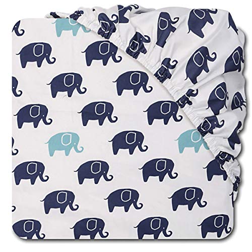 Mosaic Elephant and Geometric 5 Piece Baby Boy Crib Bedding Sets - Thumbnail 3