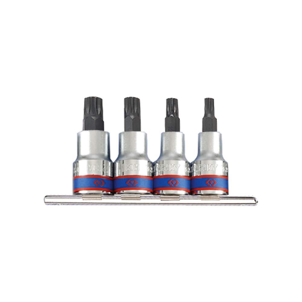 KING TONY 4126PR Set De Sockets Cortos 1/2" Pline M6-m12 for DIYers & professionals, designed for repair and installation tasks, 4 pieces