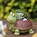 Youfui Turtle Planter for Small Plants, Bonsai, Cactus Planter, Mini Succulent Plant Pot Turtle Gift,Set of 2