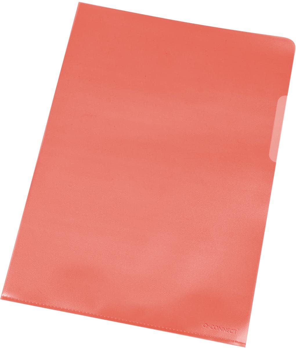 Q-Connect KF00306 A4 Display Wallets (Pack of 100) Grained Red