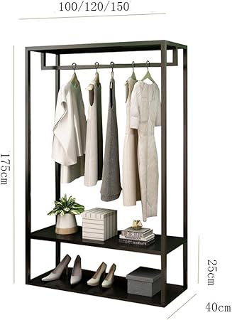 Lm Coat Rack Porte Manteau Vestiaire Porte Manteaux Metal Porte Manteau Armoire Portemanteau Cintres Etagere De Rangement Chambre Porche Noir 100 40 175cm Amazon Fr Cuisine Maison