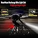NearMoon USB Rechargeable Bike Light Set, 700 Lumen Bicycle Lights with Headlight Taillight, Super Bright Front Lamp and Red Rear Light with Emergency Flashlight, Waterproof, Bike Helmet Mount