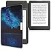 kwmobile Case Compatible with Kobo Aura Edition 2 - PU e-Reader Cover - Cosmic Forest Blue/Black