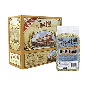 Bob's Red Mill Organic Oats Rolled Thick, 16 Ounce (Pack of 4)