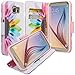 GALAXY WIRELESS for Galaxy S7 Case with Wallet, Samsung Galaxy S7 Wallet Case, Flip Folio [Kickstand Feature] Pu Leather Wallet Case with ID Slots for S7 Phone Case - Sun Flower