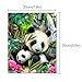 eZAKKA Panda Diamond Painting Kits DIY 5D Diamond Art Kits Full Square Drill for Home Wall Decor, 8 x 10inches / 20 x 25cm