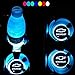 2pcs LED Car Cup Holder Lights for Chevrolet, 7 Colors Changing USB Charging Mat Luminescent Cup Pad, LED Interior Atmosphere Lamp