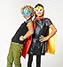 Dropplex Superhero Costumes for Kids - 4 Capes and Masks - Glow Wonder Woman Logo Toys for Boys and Girls - Birthday Gifts and Party Supplies for Kids