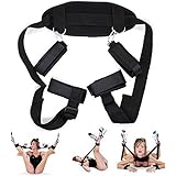 PU Leather Body Belt Lingerie Harness Double Ring Garter Straps Hip-hop Costumes (c)