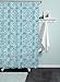 Zenna Home Morocco Waterproof PEVA Shower Curtain, Teal Blue, 70 x 72 Inches