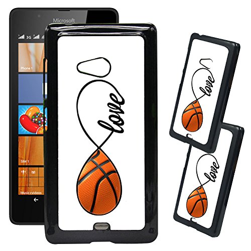 [TeleSkins] - Microsoft Lumia 540 Designer Plastic Case - Basketball Infinity Love Infinity - Ultra Durable HARD PLASTIC Protective Snap On Back Case / Cover for Microsoft Lumia 540.