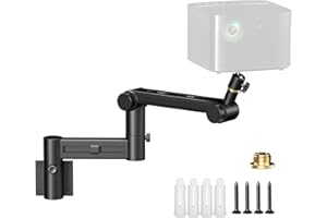 Aokeo Wall Projector Mount Stand - Adjustable Tilt & Swivel Hanging Projector Holder, Wall Mount Hanger Rack Stand