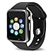 Bluetooth Smart Watch - Wzpiss Touch Screen Smartwatch Phone Unlocked Watch Smart Wrist Watch with Camera Pedometer Support SIM TF Card for Android Samsung Lg IOS Iphone Men Women Kids (Black1)