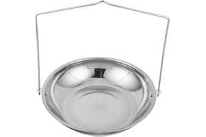 Sewroro Stainless Steel Hanging Scale Tray with Chain for Dial Weighing Pan Pallet and Kitchen Scale