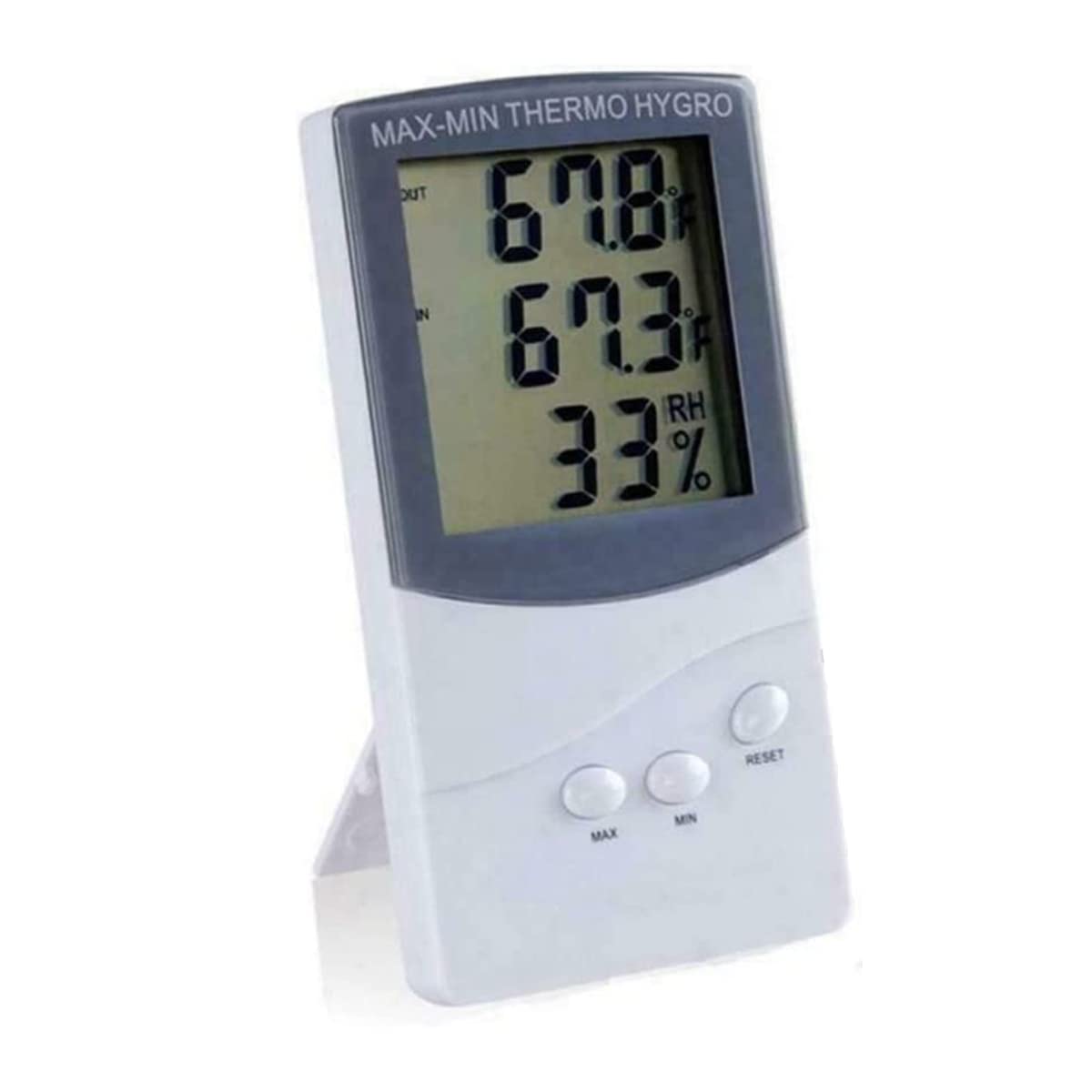 Digital Humidity Meter Thermometer LCD Display Indoor Outdoor Termometer Hygrometer Max/Min Recording Reset Function Home Office Electronic Temperature Humidity Meter