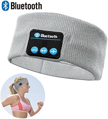 Bluetooth Music Headband - Wireless Bluetooth Stereo Headband - Headphones Headset Earbuds Sport Running Yoga Sleeping Headband | Lavince Sports Bluetooth Music Headband (Gray)